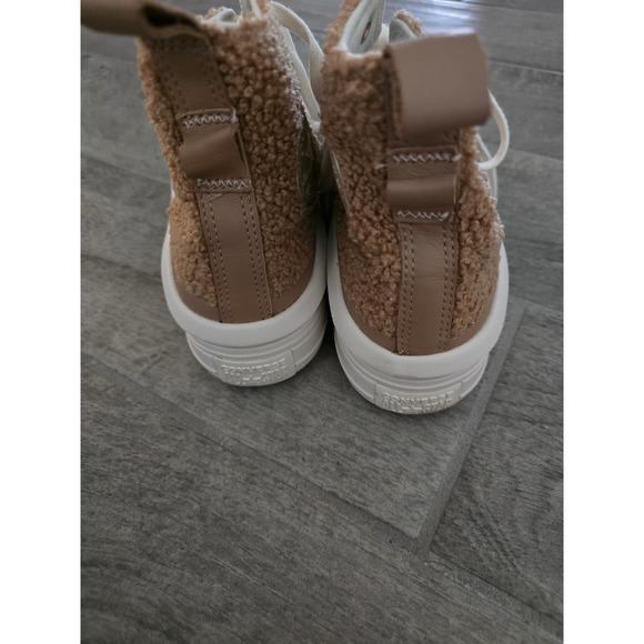 Converse All Star Lift Platform High Top Teddy Sneakers Brown Tan Womens 8.5 - Picture 4 of 8
